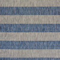 5’ x 7’ Navy Stripes Indoor Outdoor Area Rug