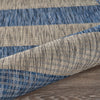 5’ x 7’ Navy Stripes Indoor Outdoor Area Rug