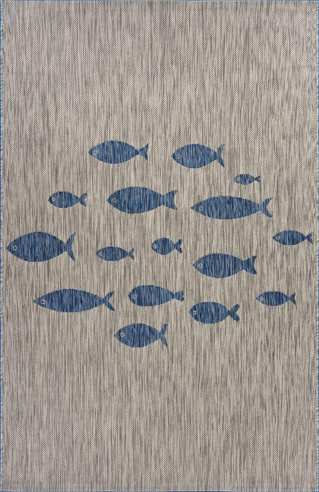 8’ x 10’ Gray Coastal Indoor Outdoor Area Rug