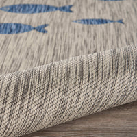 8’ x 10’ Gray Coastal Indoor Outdoor Area Rug