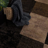 7’ x 9’ Brown Geometric Blocks Area Rug