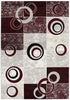 8’ x 11’ Red and White Inverse Circles Area Rug