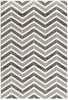 2’ x 4’ Gray Distressed Chevron Area Rug