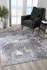 4’ x 6’ Gray Distressed Abstract Area Rug