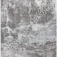 8’ x 11’ Gray Distressed Abstract Area Rug