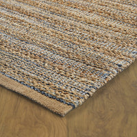 2’ x 3’ Navy and Tan Interwoven Scatter Rug