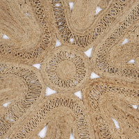 Floral Doily Natural Jute Area Rug