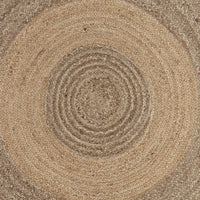 Two Toned Natural Jute Area Rug