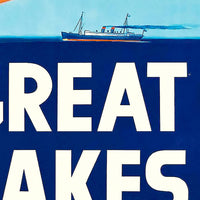 20" x 30" Great Lakes 1937 Vintage Travel Poster Wall Art