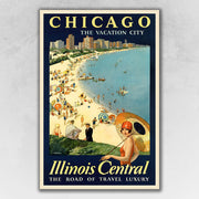 36" x 54" Vintage 1929 Chicago Vacation Travel Poster Wall Art