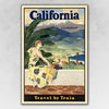 16" x 24" Vintage 1934 California Travel Poster Wall Art