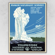 20" x 28" Yellowstone National Park c1938 Vintage Travel Poster Wall Art