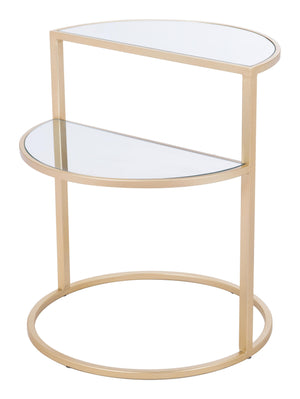 Terrace Side Table Mirror &amp; Gold