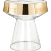 Skya Side Table Clear &amp; Gold