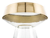 Skya Side Table Clear &amp; Gold