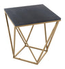 Black Marble and Gold Side Table