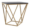 Black Marble and Gold Side Table