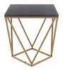 Black Marble and Gold Side Table