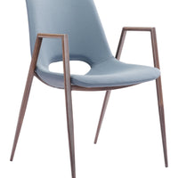 Set of Two Gray Retro Modern Funk Dining Chairs