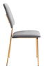 Chloe Dining Chair (Set of 2) Gray &amp; Gold