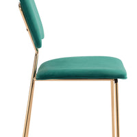 Chloe Dining Chair (Set of 2) Green &amp; Gold