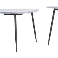 Set of Two White Accent Tables