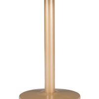 Walnut and Gold Pedestal Bistro Table