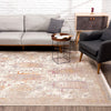 2’ x 4’ Beige Faded Tribal Motifs Area Rug