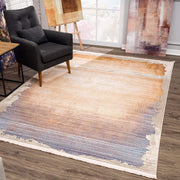 2’ x 4’ Beige Faded Sunset Area Rug