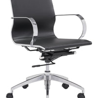 Glider Low Back Office Chair Black