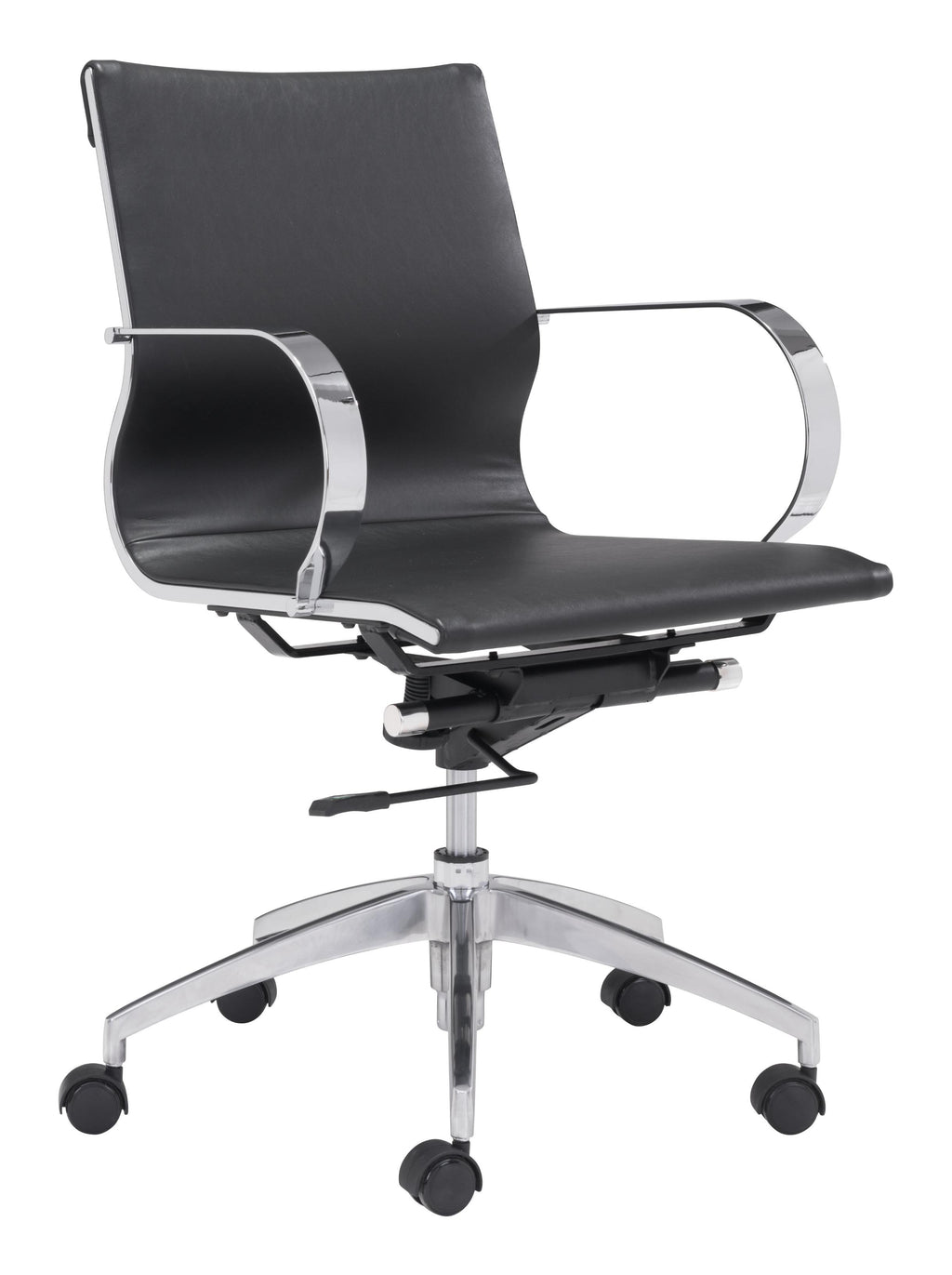 Glider Low Back Office Chair Black