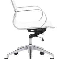 Glider Low Back Office Chair White