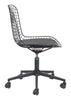 Black Wire Grid and Cushion Desk Chair