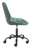 Green Stylized Faux Leather Office Chair