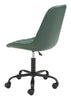 Green Stylized Faux Leather Office Chair