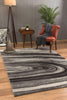 4’ x 6’ Dark Gray Abstract Illusional Area Rug