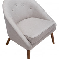 Light Gray Wooden Deep Chair