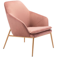 Pink Velvet and Gold Chair