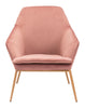 Pink Velvet and Gold Chair