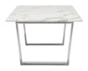 Designer's Choice White Faux Marble and Steel Coffee Table