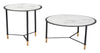 Set of 2 Davis Coffee Tables Black &amp; White