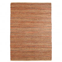 5’ x 8’ Burgundy and Tan Ombre Area Rug