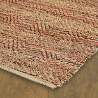 5’ x 8’ Burgundy and Tan Ombre Area Rug