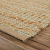 5’ x 8’ Tan and Seafoam Braided Area Rug