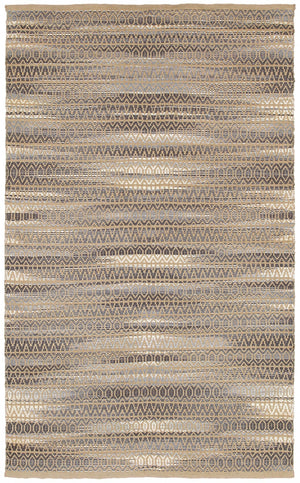 5’ x 8’ Gray and Tan Striated Runner Rug