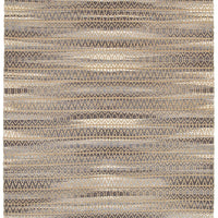 8’ x 10’ Gray and Tan Striated Runner Rug