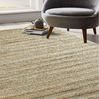 9’ x 12’ Blue and Natural Braided Jute Area Rug