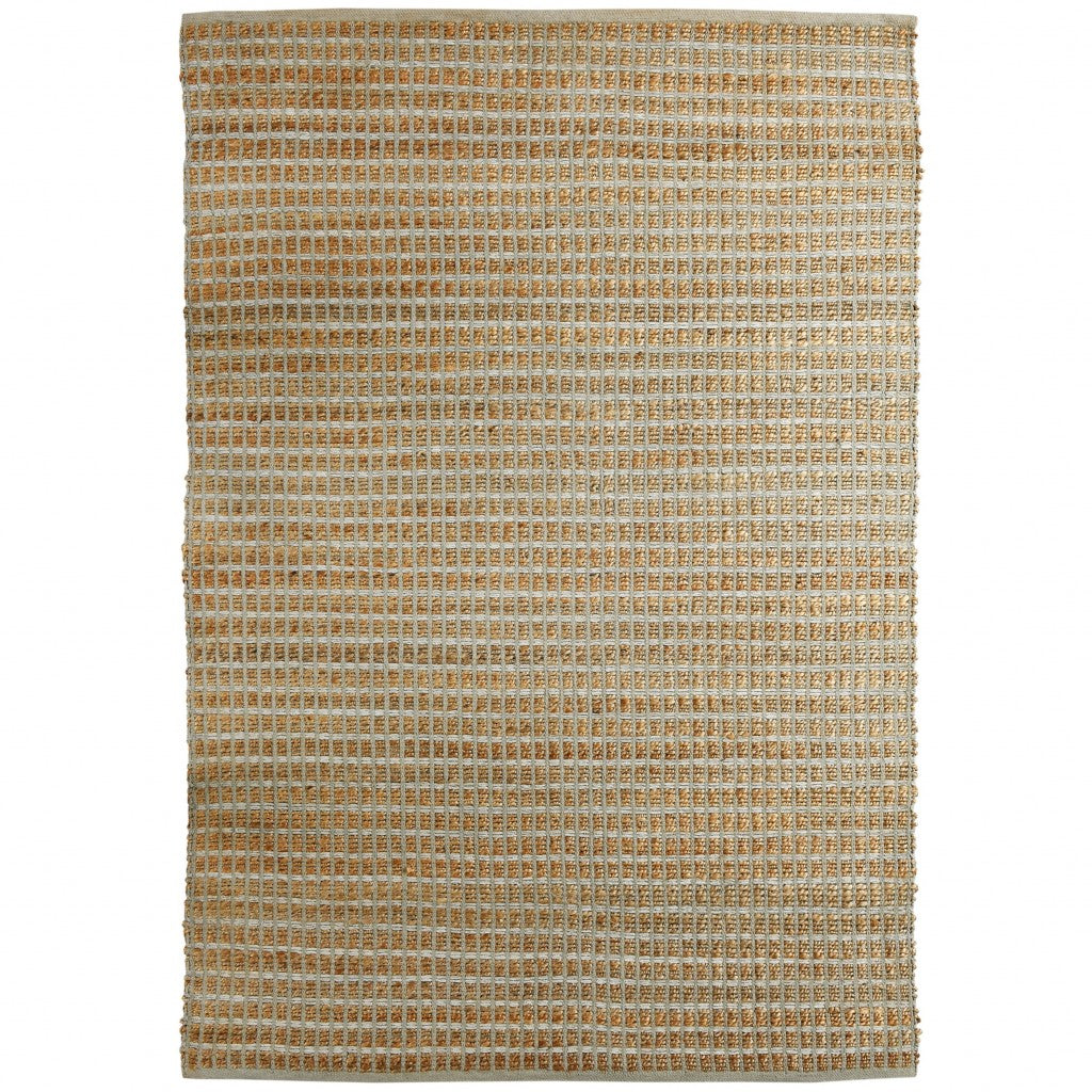 8’ x 10’ Gray Grid Farmhouse Area Rug