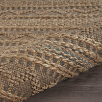 8’ x 10’ Tan and Gray Intricate Striped Area Rug