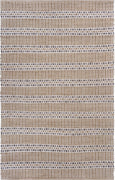 9’ x 12’ Tan and Gray Detailed Stripes Area Rug